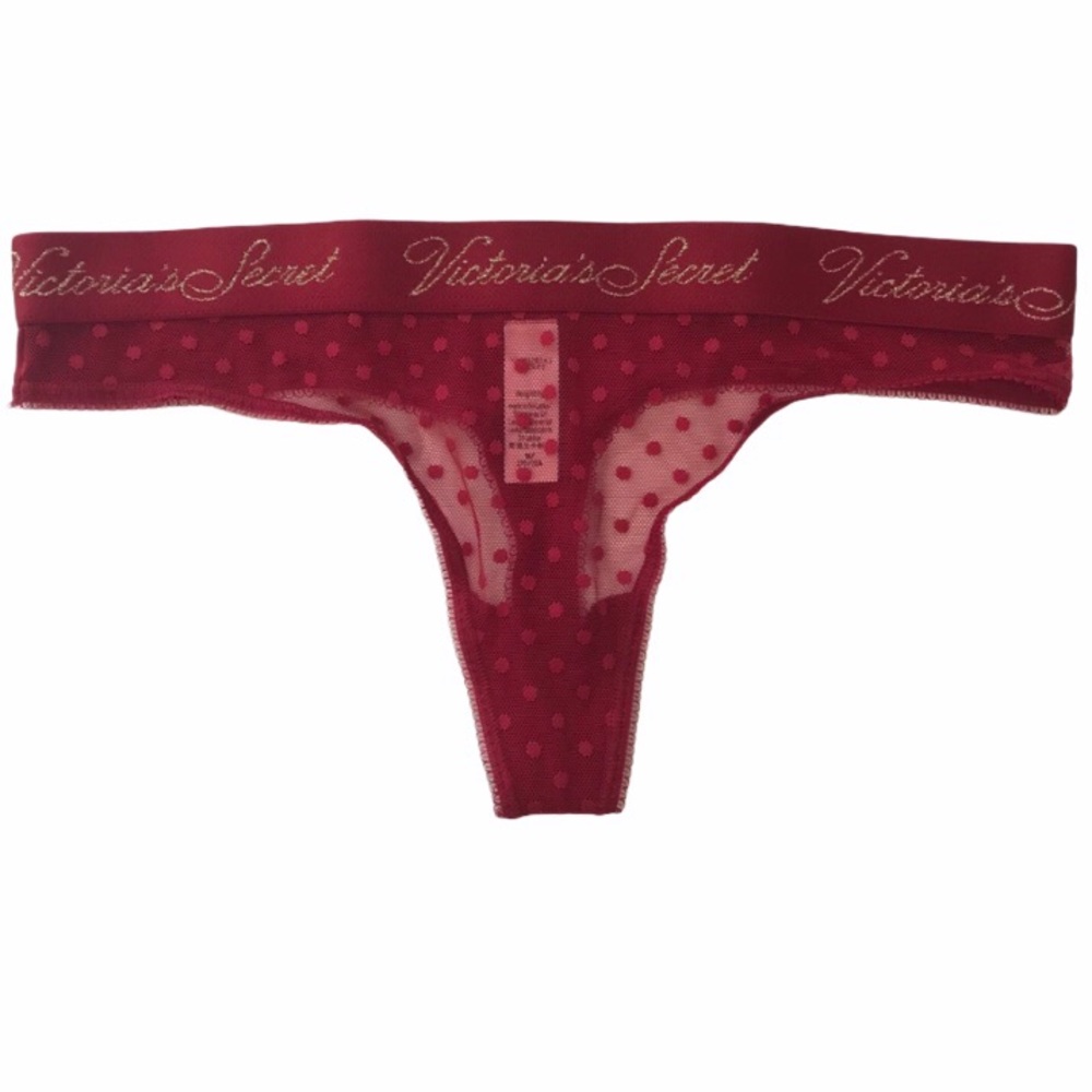 Victoria’s Secret NEW Thong Swiss Dot Logo Band